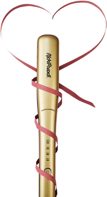 RickiParodi VAPRO SLIM Stoom Stijltang – Titanium Platen – 230°C – Waterstoom – Professioneel – Goudkleurig