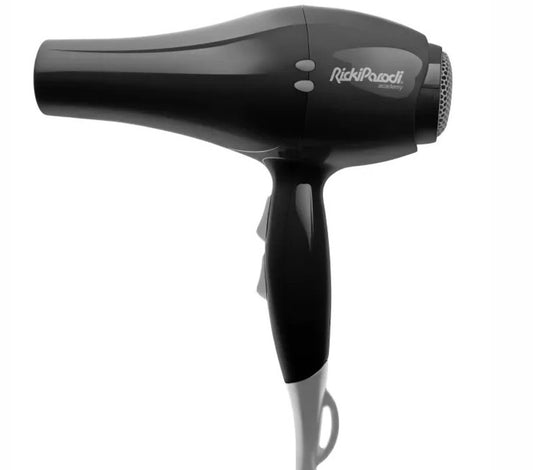 Ricki Parodi Academy Pro 2000W Föhn – Zwart – Krachtige Professionele Haardroger met 2 Snelheden & 3 Warmtestanden