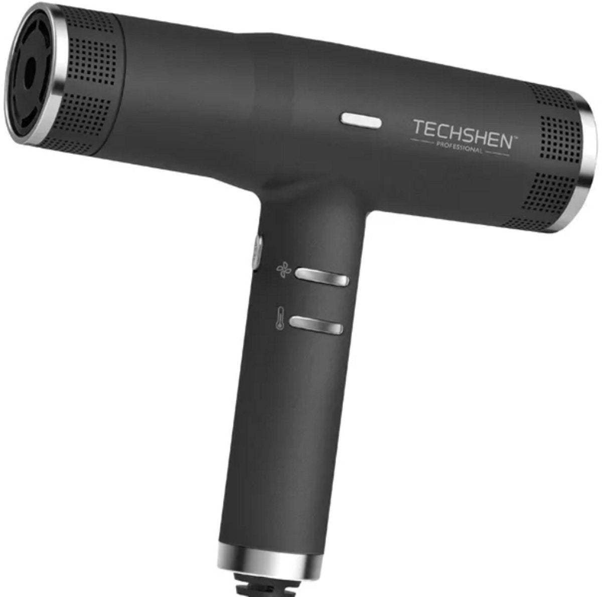 Techshen X by Ricki Parodi – Professionele Föhn met Ionentechnologie & Diffuser – 2200W – Sneldrogend & Stil – Zwart