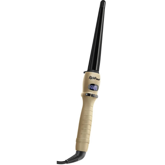 RickiParodi Conische Krultang – 13-25 mm – Keramische Coating – LCD Display – 80°C-230°C – Snelle Opwarming – Inclusief Hittebestendige Handschoen