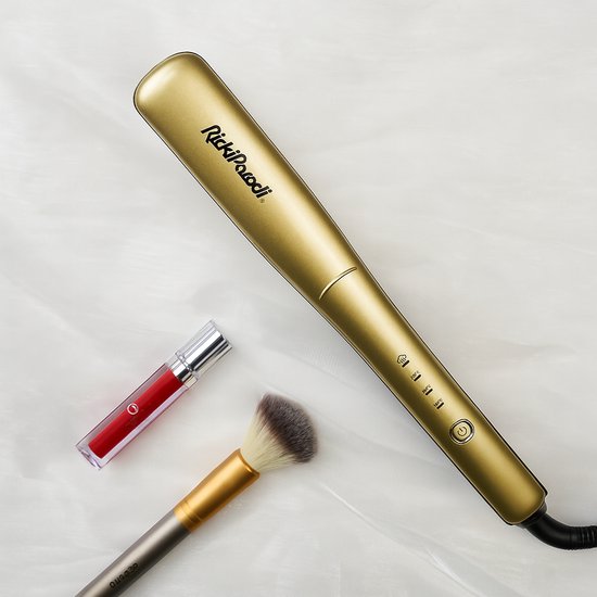 RickiParodi VAPRO SLIM Stoom Stijltang – Titanium Platen – 230°C – Waterstoom – Professioneel – Goudkleurig